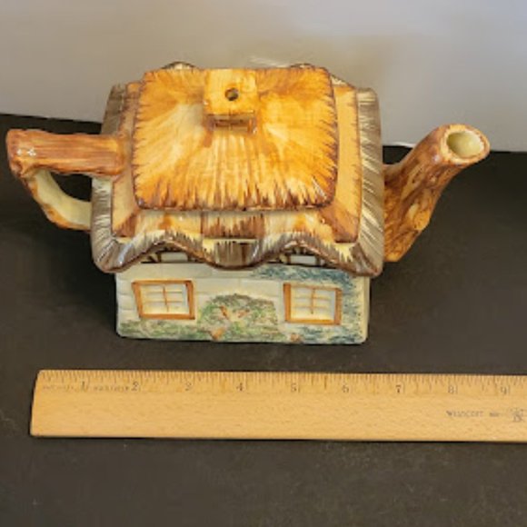 Vintage 1940's Made in England, Set of 3 Keele St. Pottery Teapot, Cream & Sugar - Picture 2 of 12